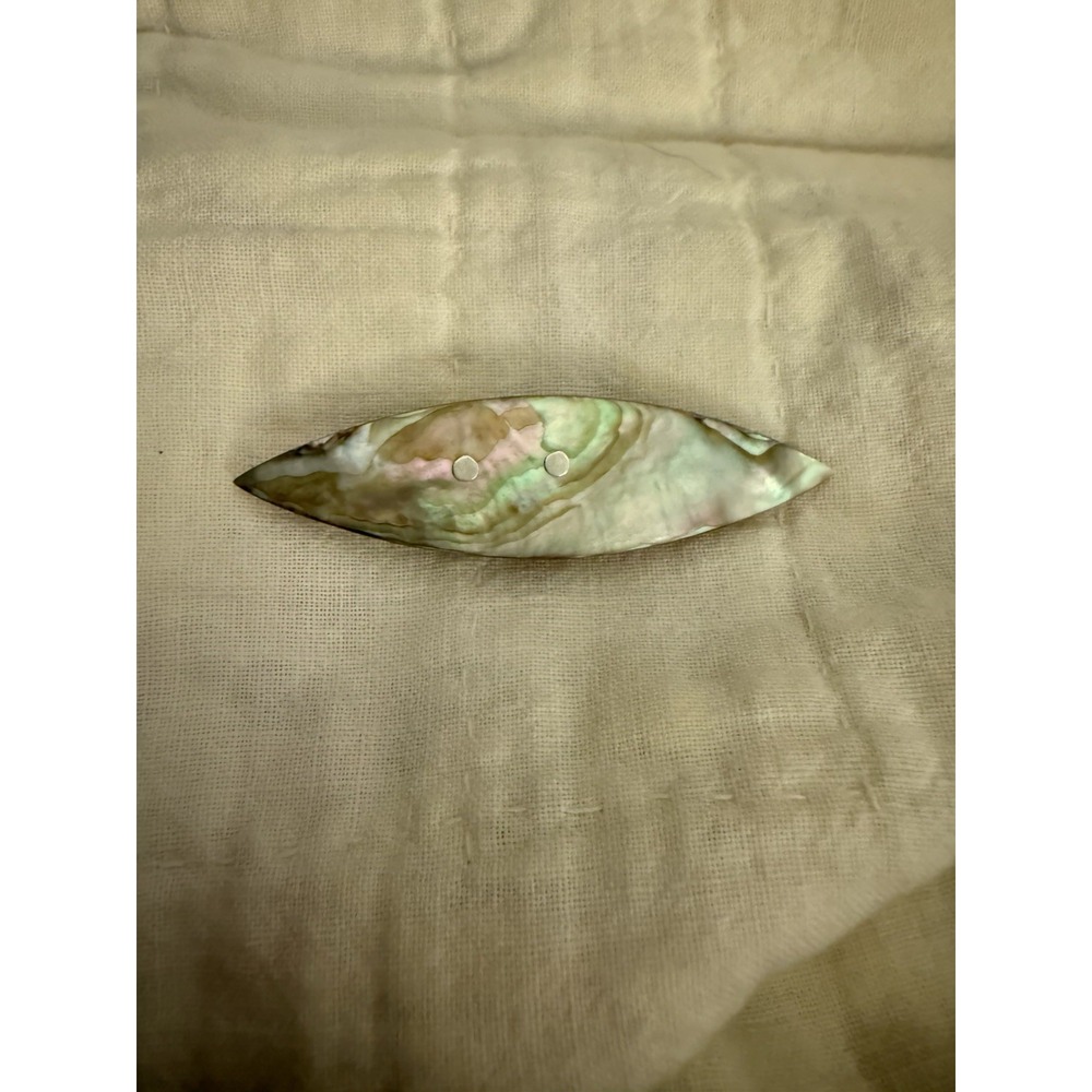 Vintage Victorian Mother of Pearl Abalone Tatting Shuttle Lace Sewing Tool